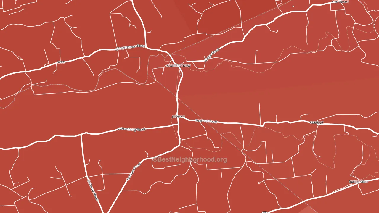 Erdman, PA block-group political-lean map