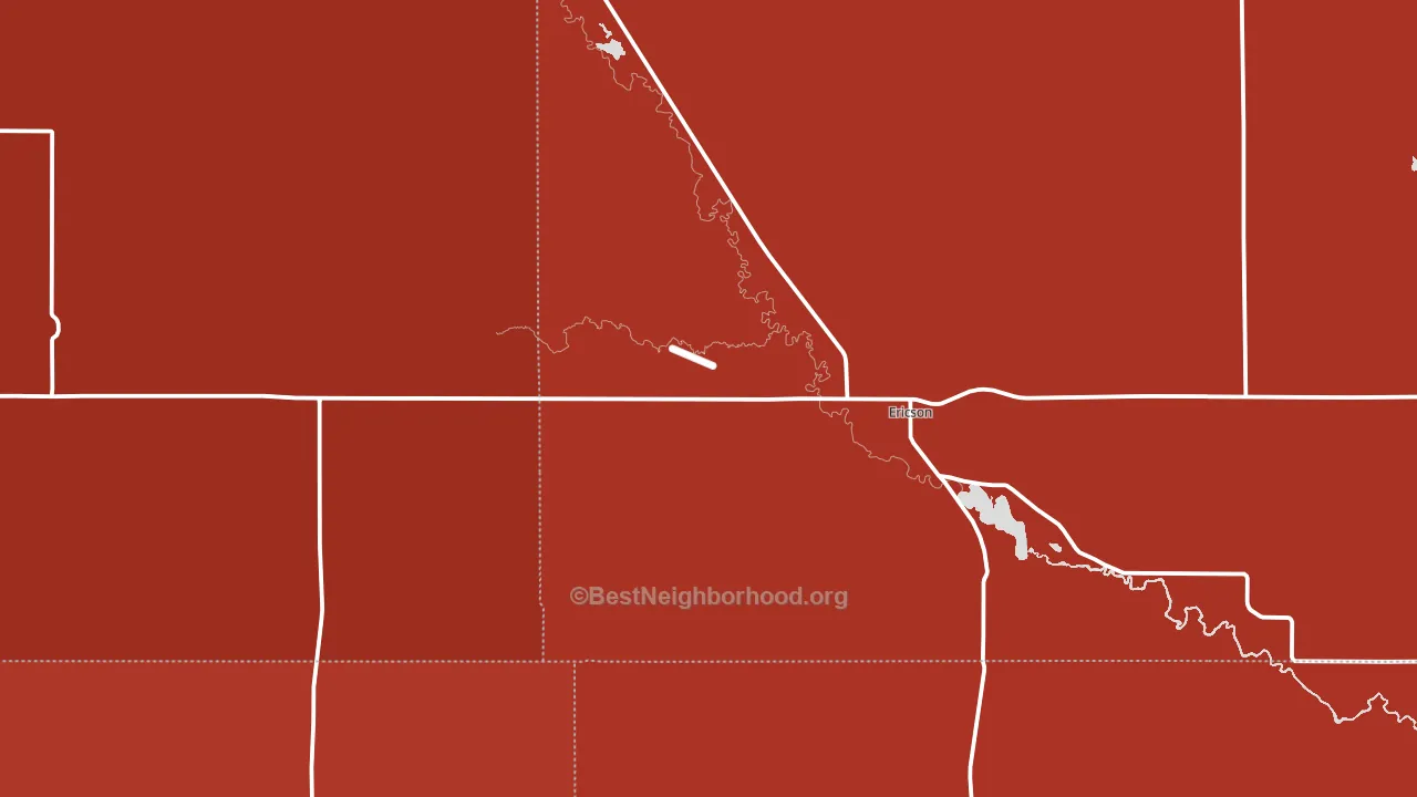 Ericson, NE block-group political-lean map
