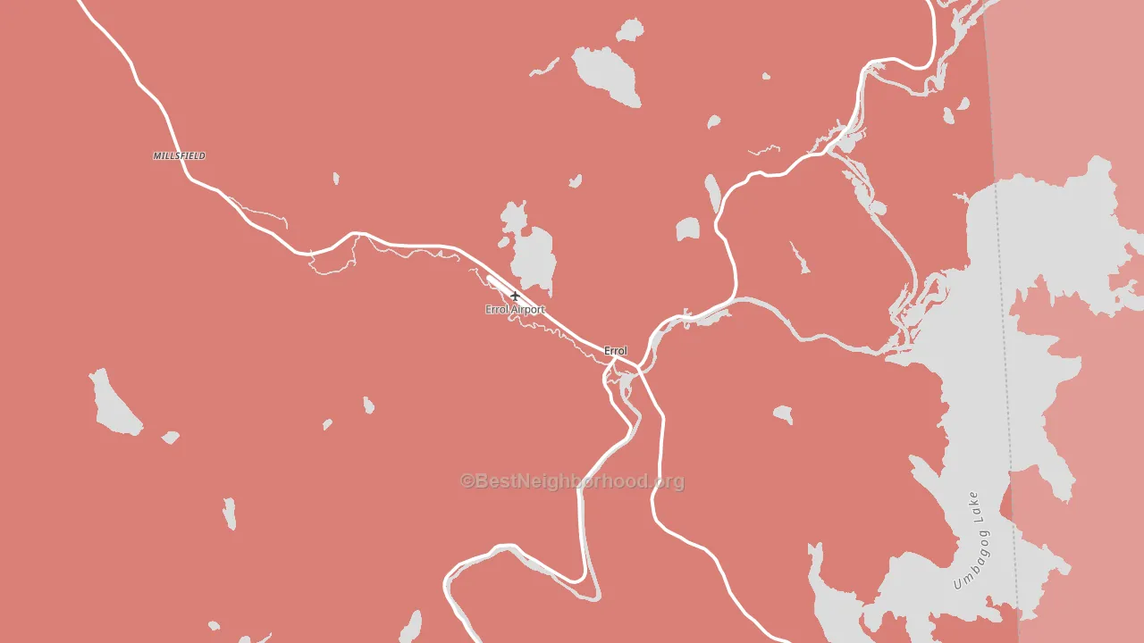 Errol, NH block-group political-lean map