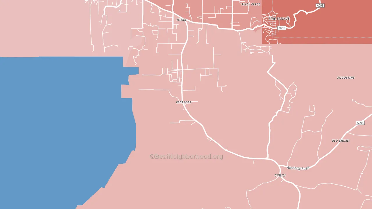 Escabosa, NM block-group political-lean map