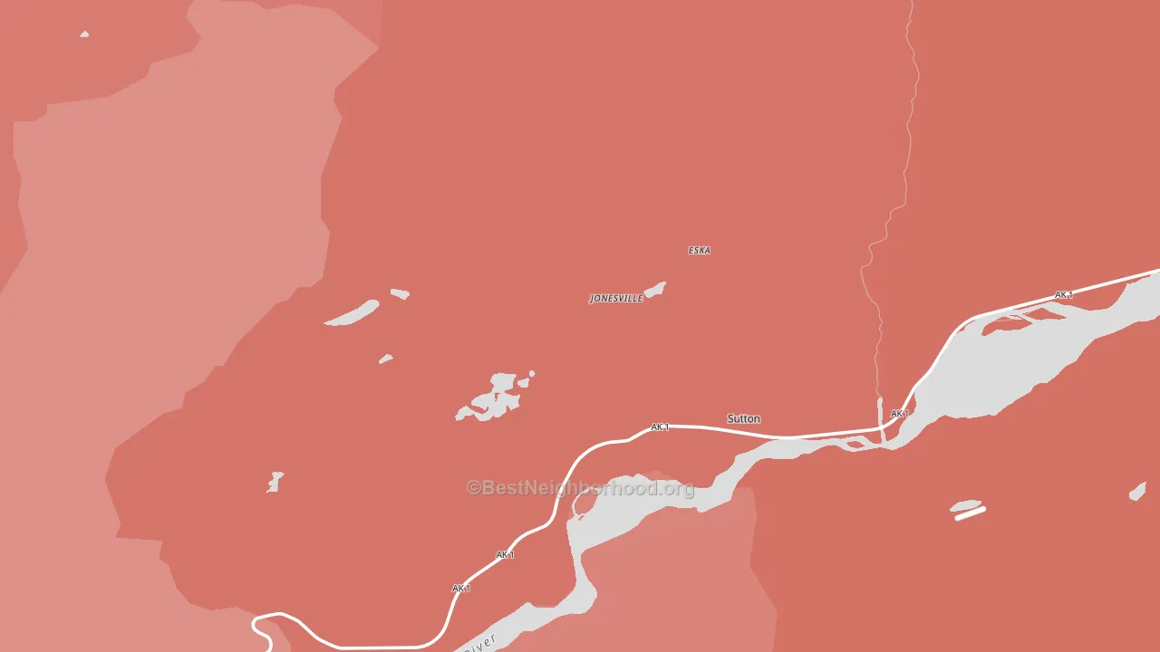 Eska, AK block-group political-lean map