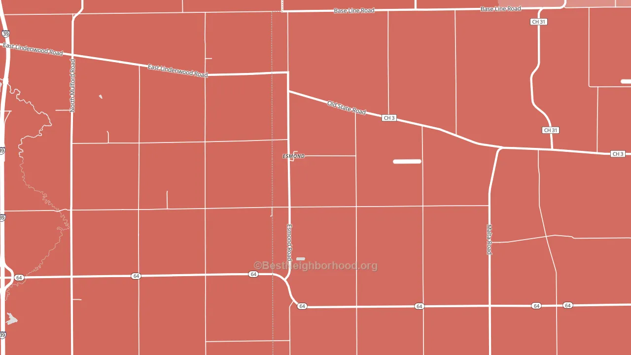 Esmond, IL block-group political-lean map
