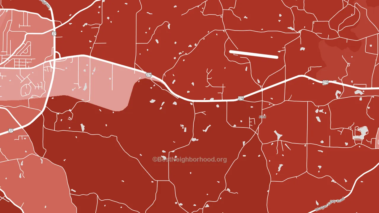 Esom Hill, GA block-group political-lean map