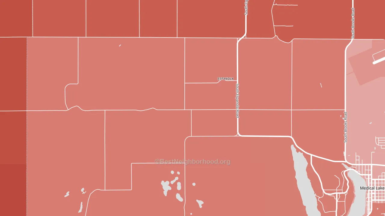 Espanola, WA block-group political-lean map