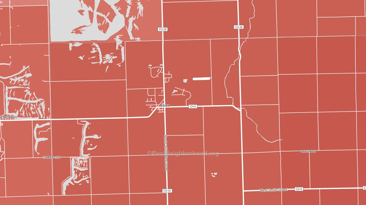 Essex, IL block-group political-lean map