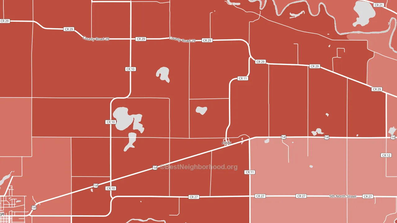 Essig, MN block-group political-lean map
