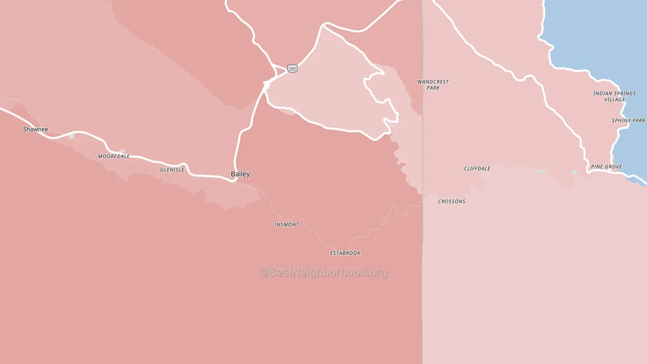 Estabrook, CO block-group political-lean map