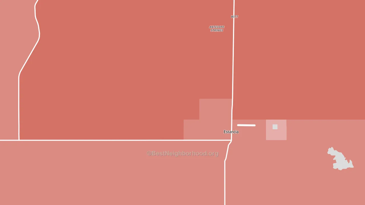 Estancia, NM block-group political-lean map