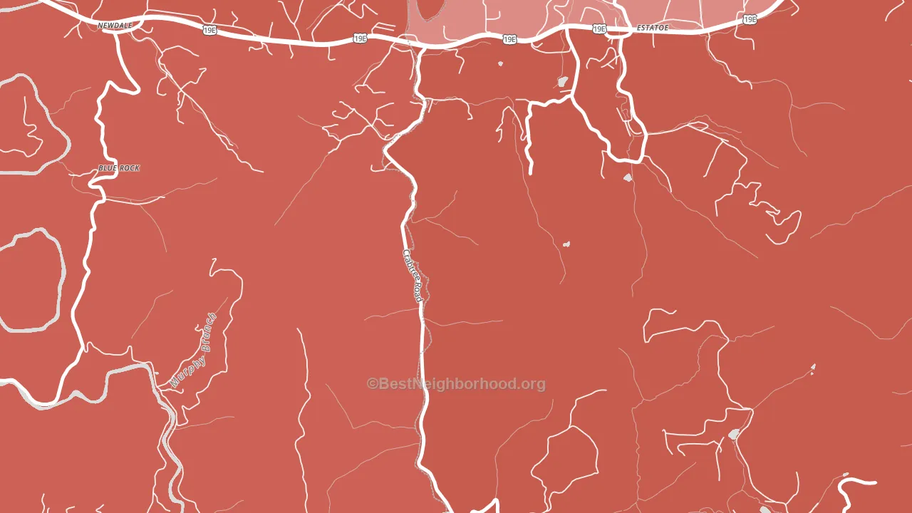 Estatoe, NC block-group political-lean map