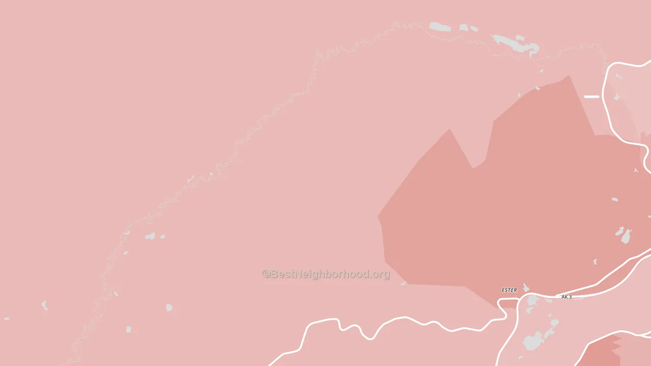 Ester, AK block-group political-lean map
