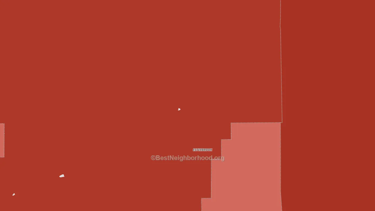 Esterbrook, WY block-group political-lean map