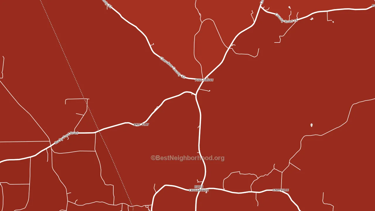 Estes Crossroads, AL block-group political-lean map