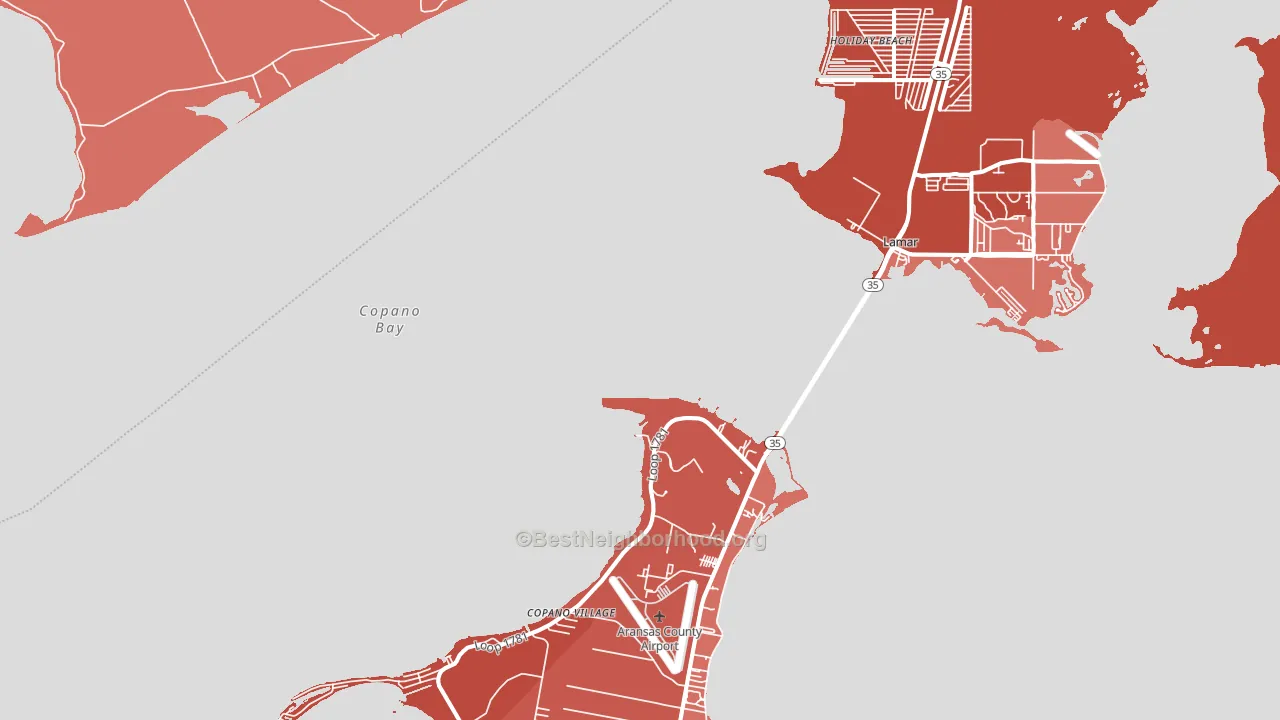 Estes, TX block-group political-lean map