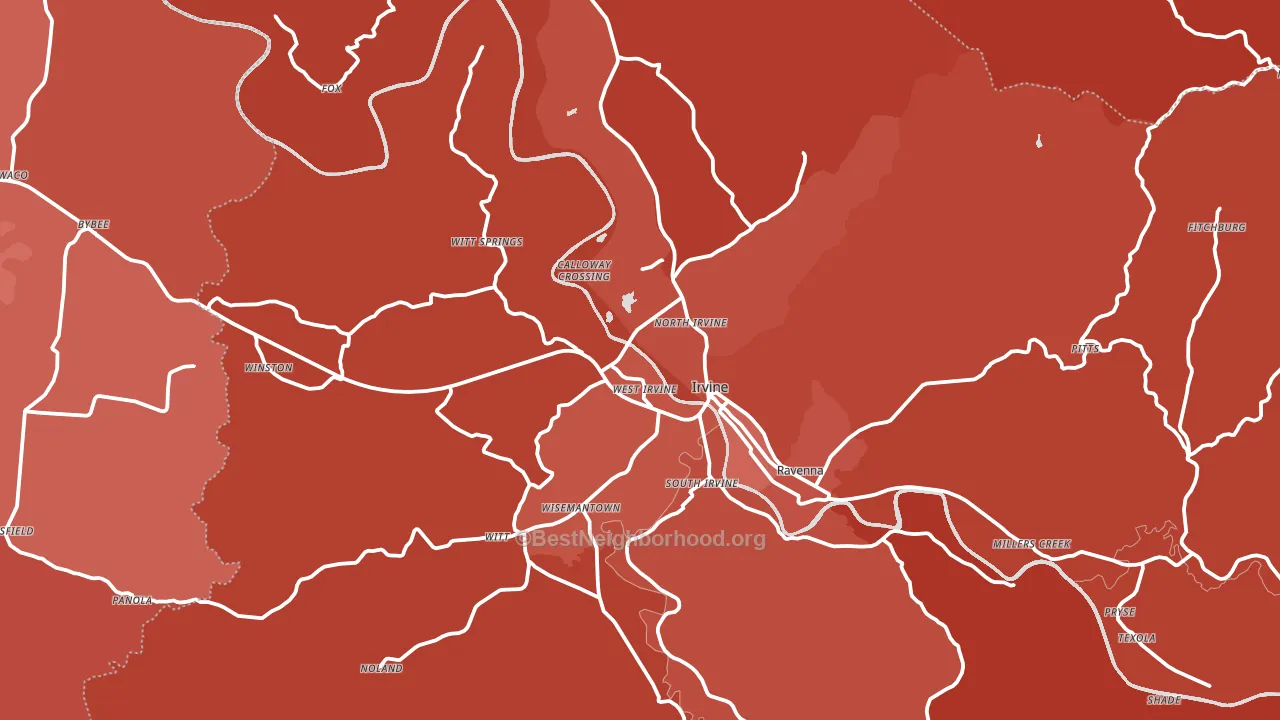 Estill County, KY block-group political-lean map