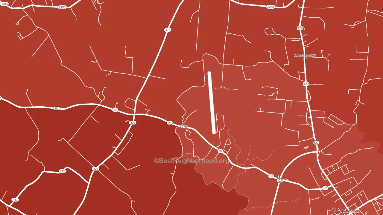 Esto, KY block-group political-lean map