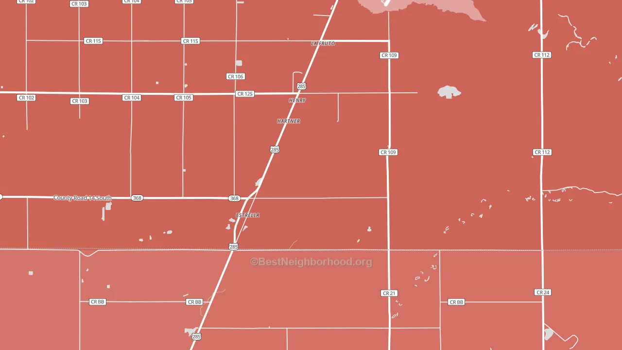 Estrella, CO block-group political-lean map