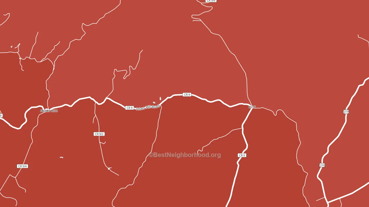 Esty, WV block-group political-lean map