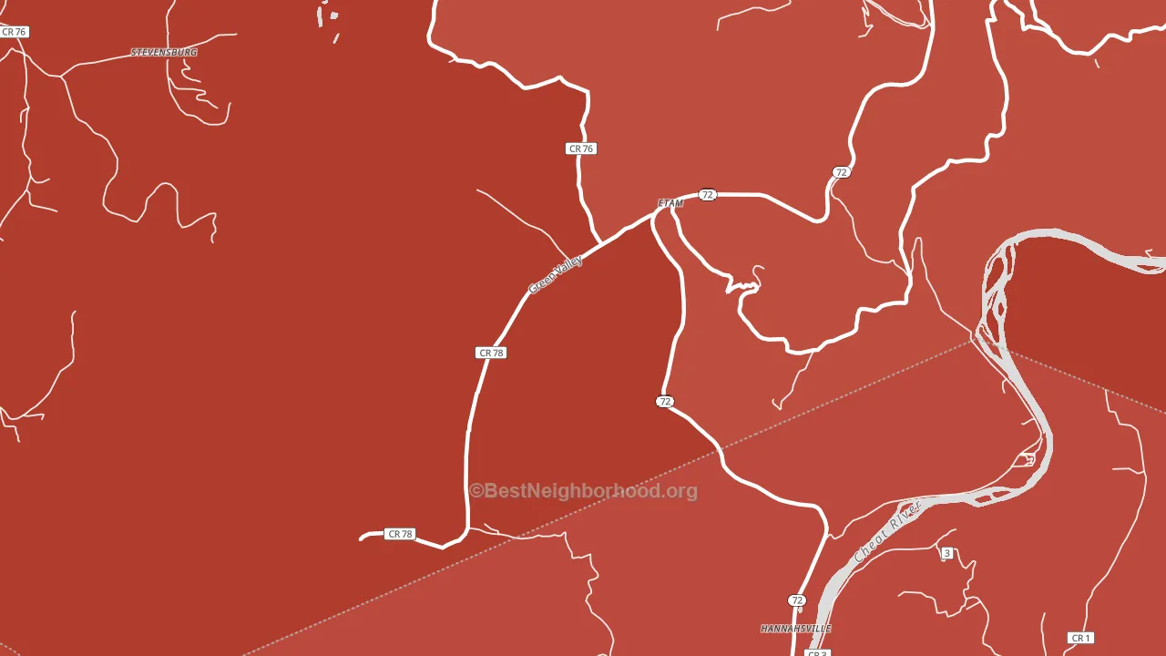 Etam, WV block-group political-lean map