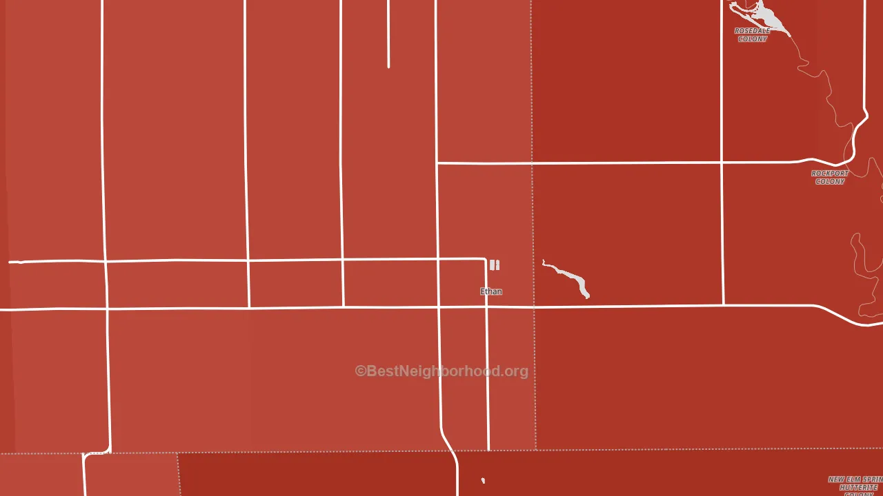 Ethan, SD block-group political-lean map