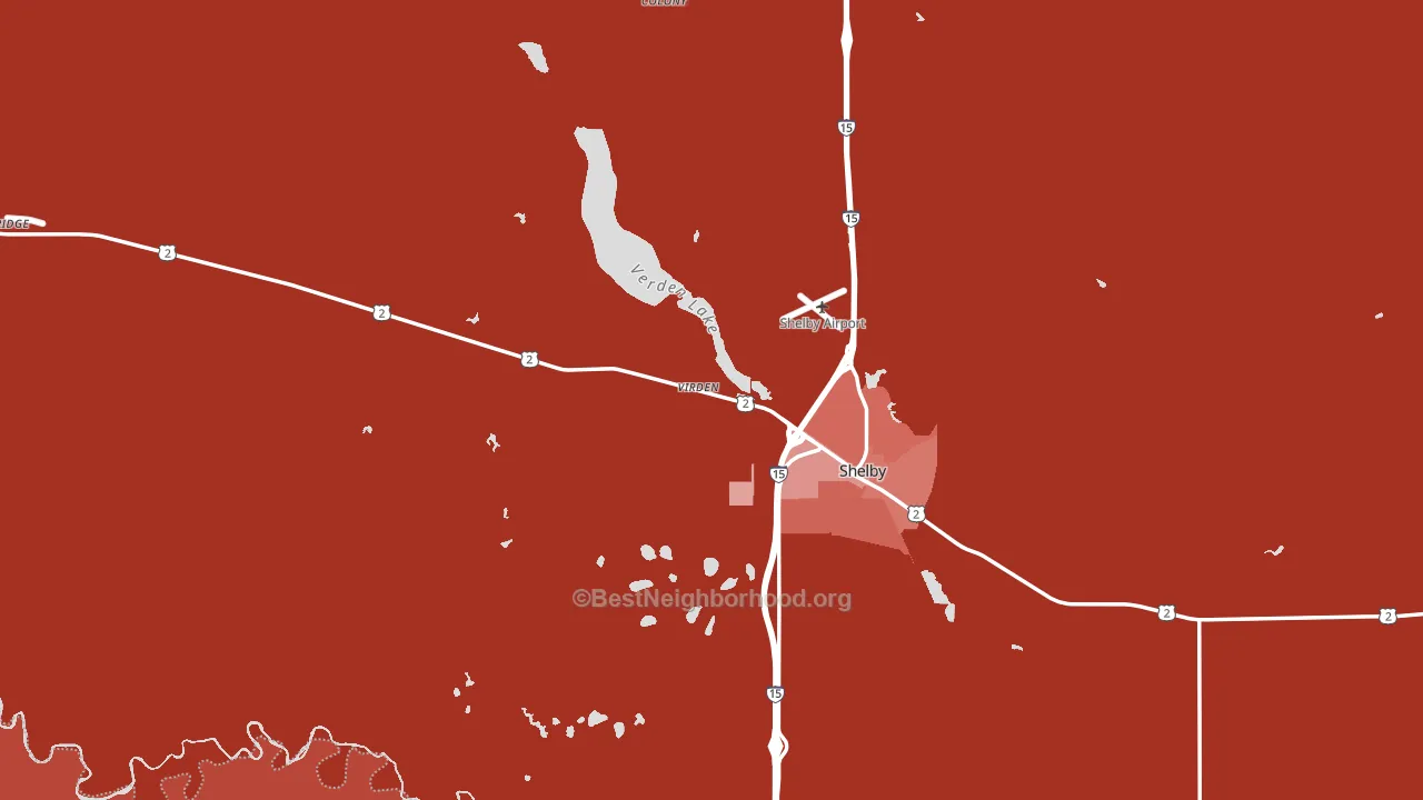 Ethridge, MT block-group political-lean map