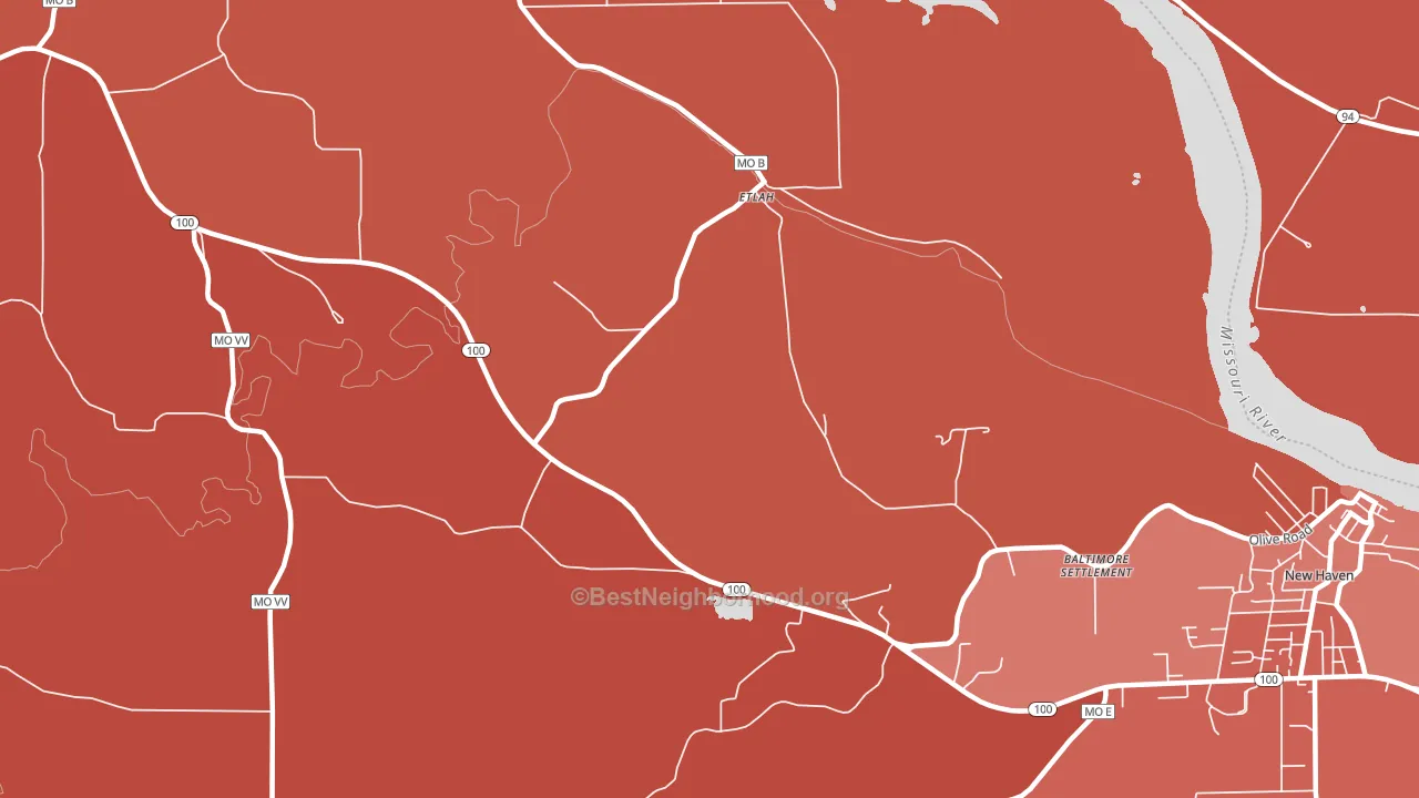 Etlah, MO block-group political-lean map
