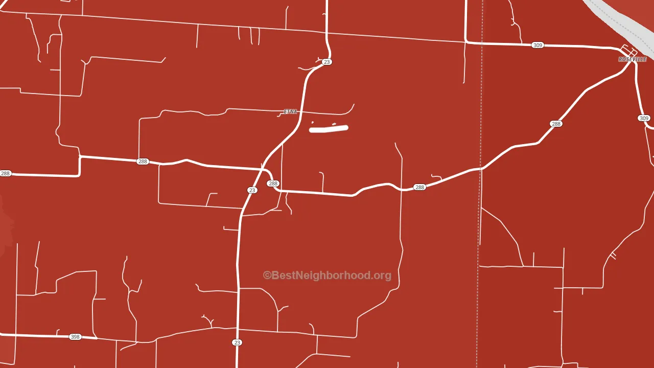Etna, AR block-group political-lean map