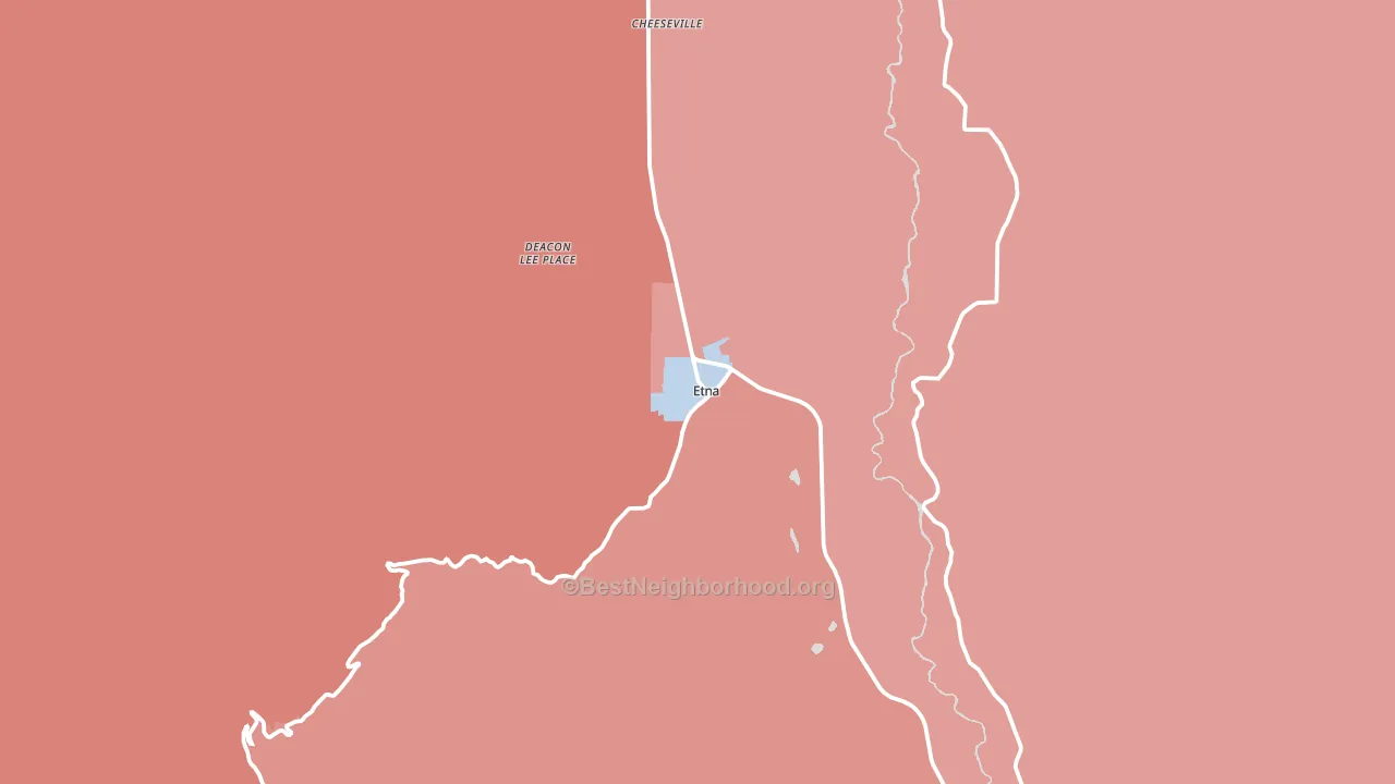 Etna, CA block-group political-lean map