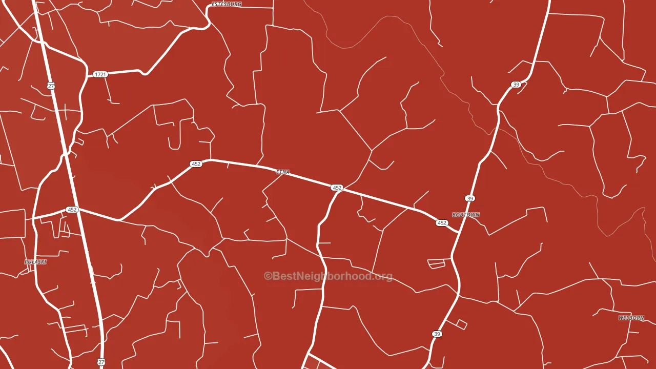 Etna, KY block-group political-lean map