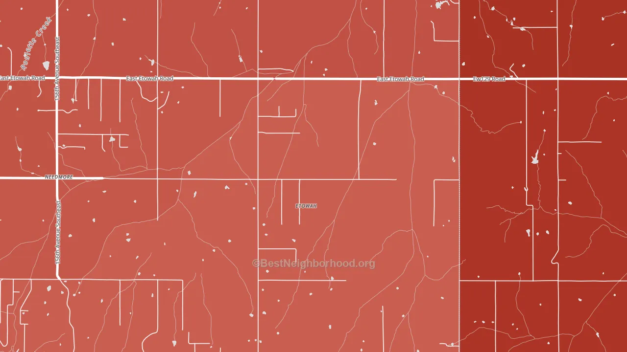 Etowah, OK block-group political-lean map