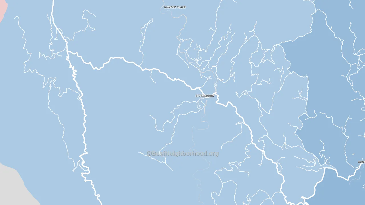 Ettersburg, CA block-group political-lean map