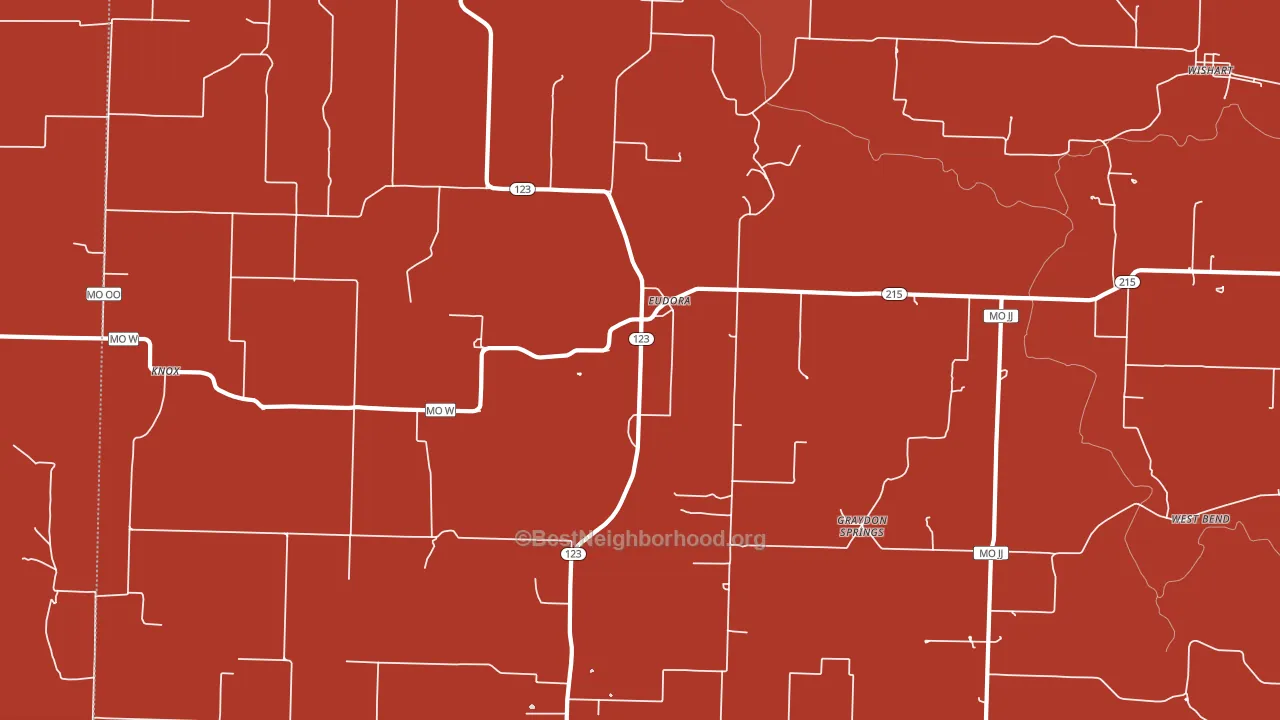 Eudora, MO block-group political-lean map