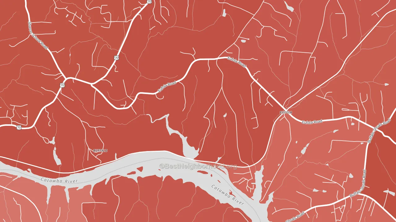 Eufola, NC block-group political-lean map