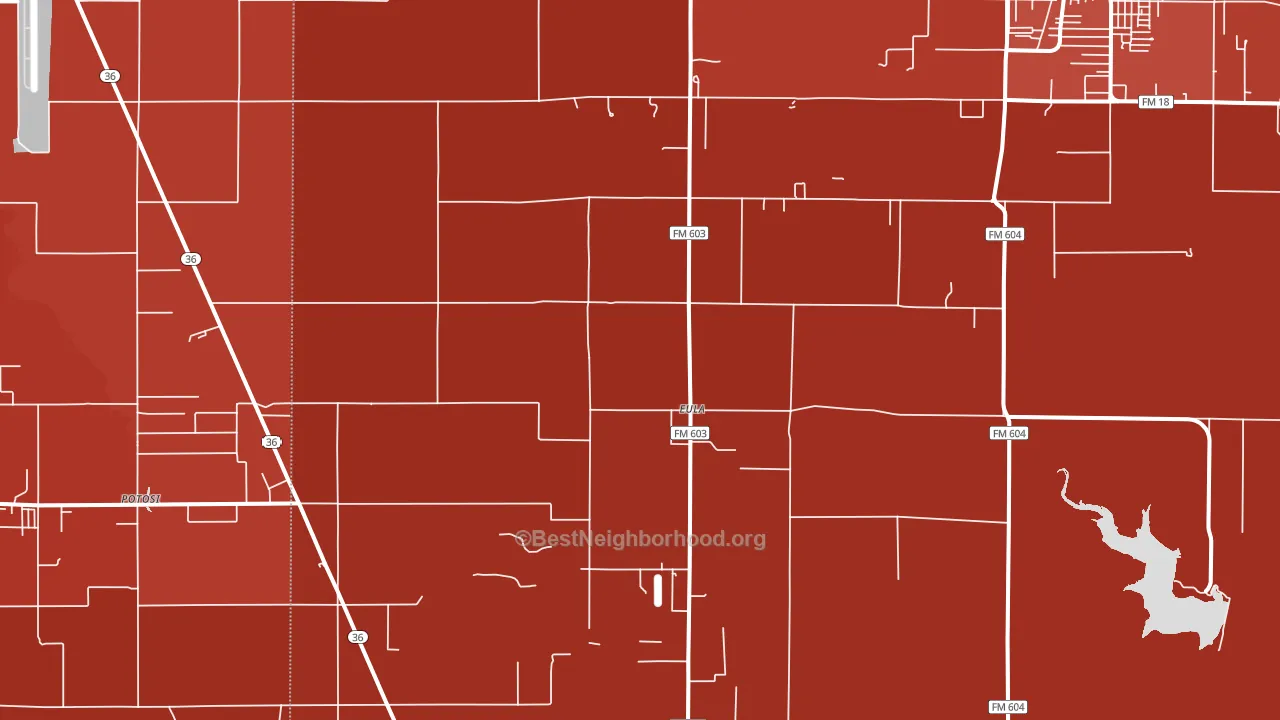 Eula, TX block-group political-lean map