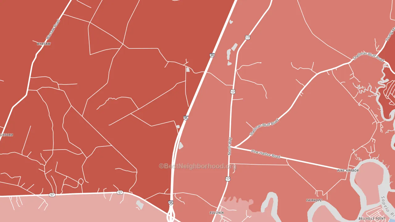 Eulonia, GA block-group political-lean map