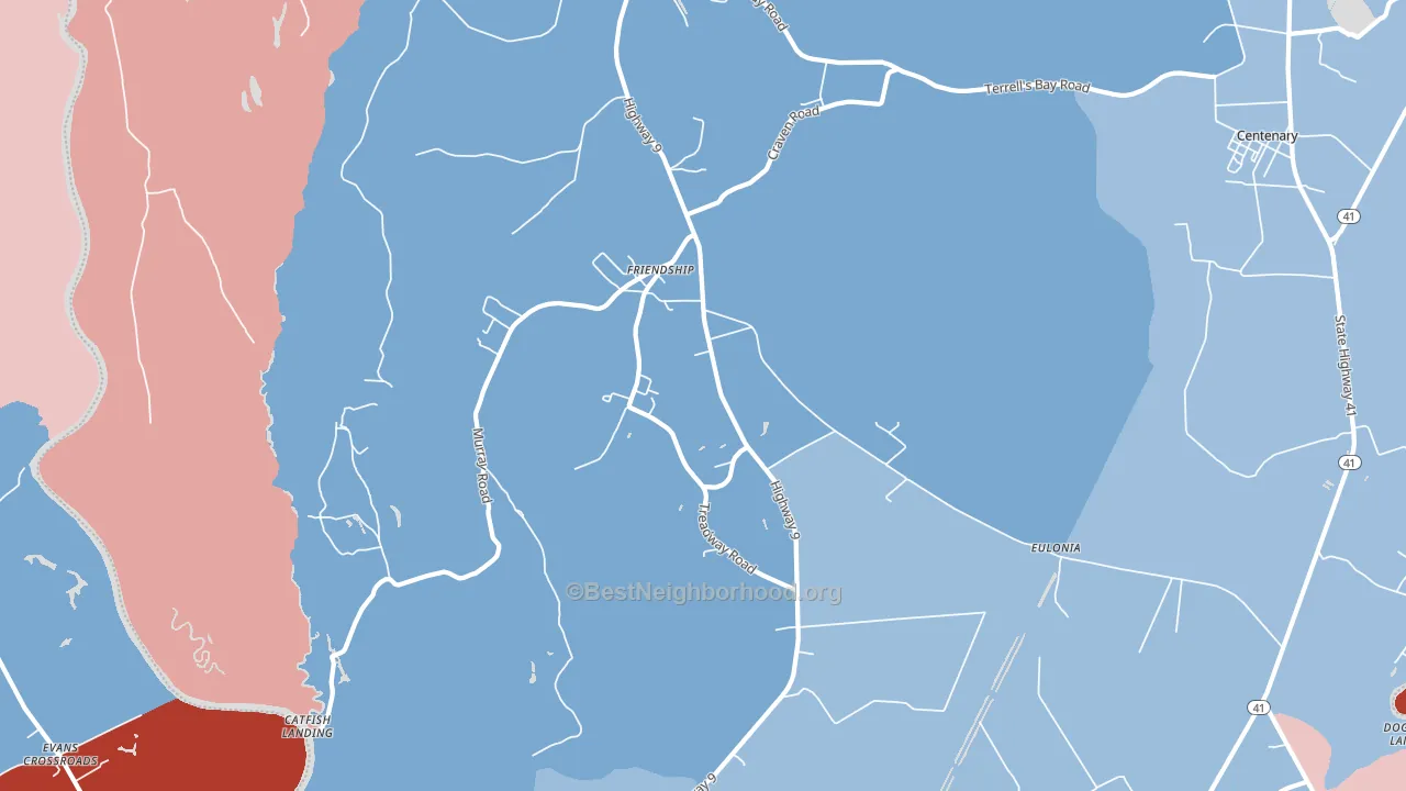 Eulonia, SC block-group political-lean map