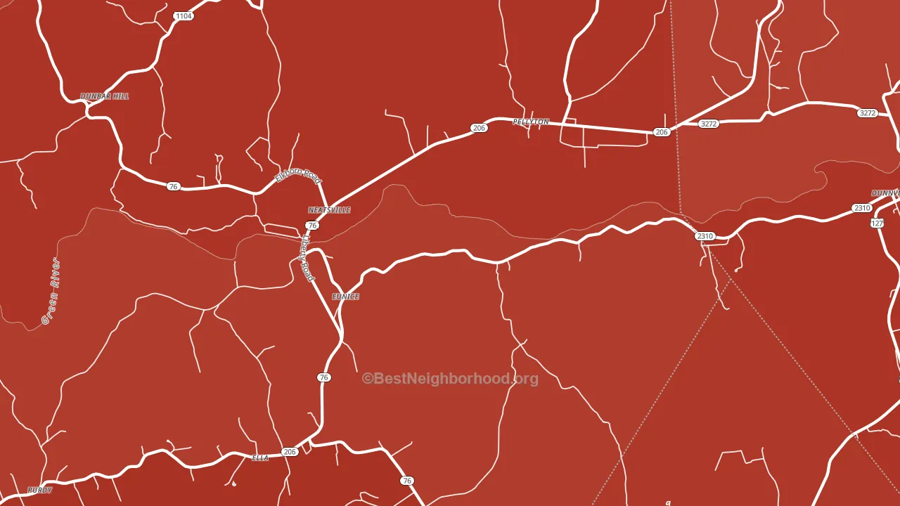 Eunice, KY block-group political-lean map
