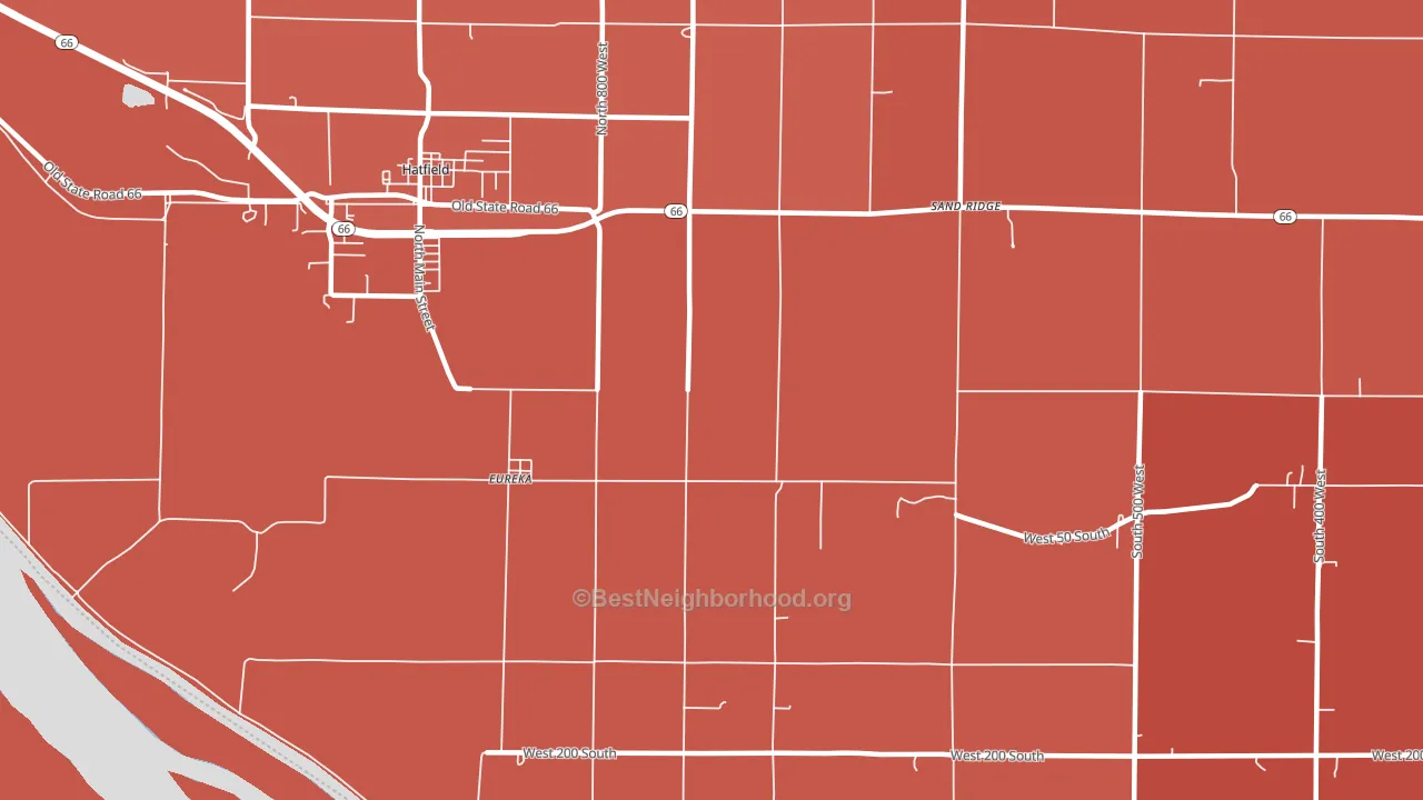 Eureka, IN block-group political-lean map