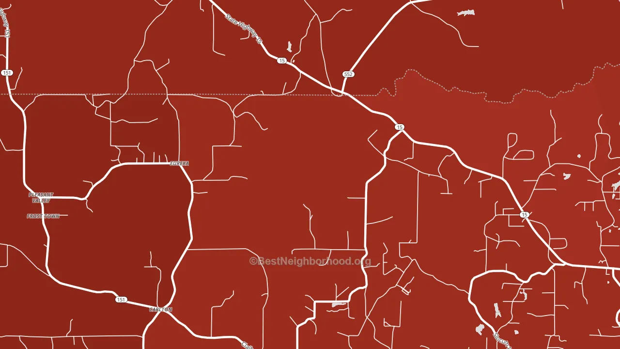 Eureka, LA block-group political-lean map