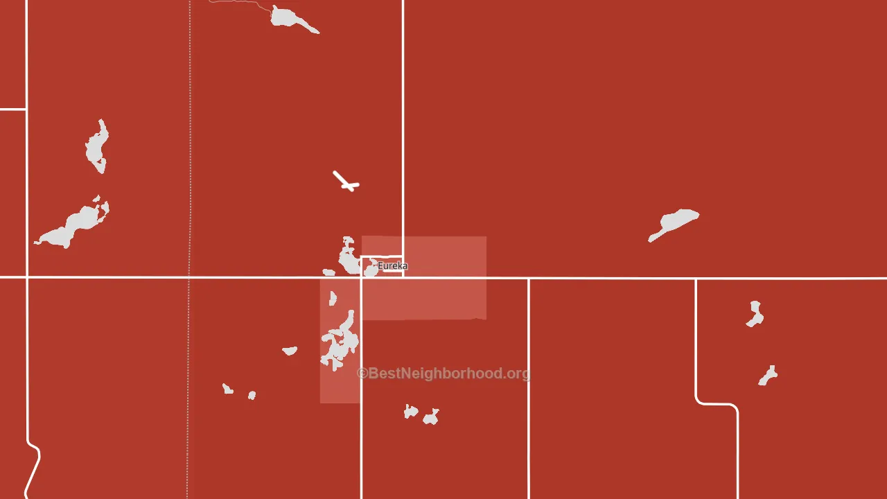 Eureka, SD block-group political-lean map