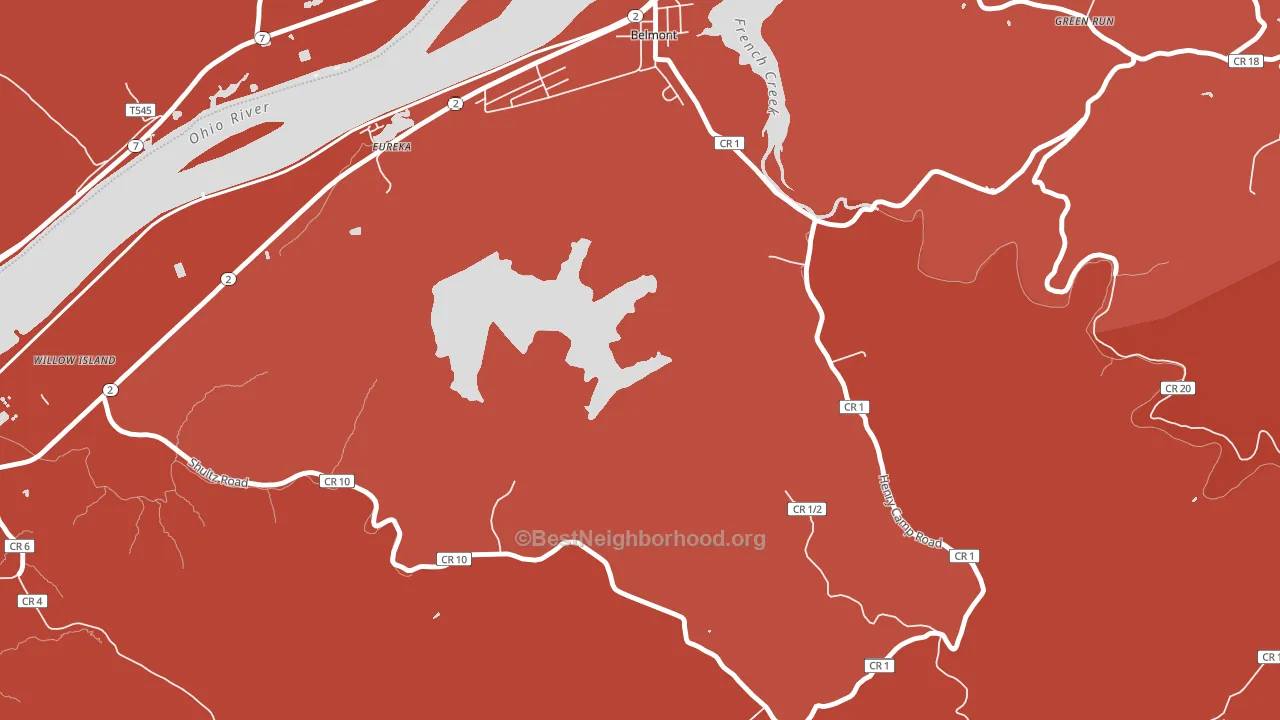 Eureka, WV block-group political-lean map