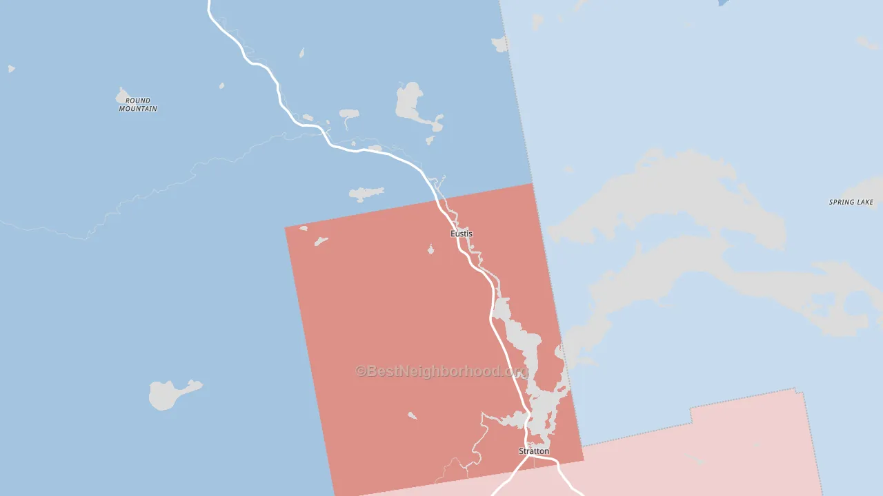 Eustis, ME block-group political-lean map