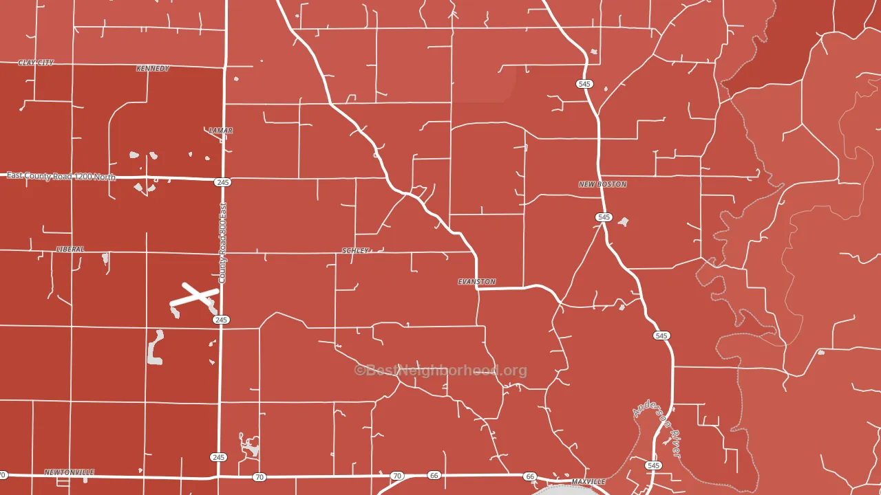 Evanston, IN block-group political-lean map