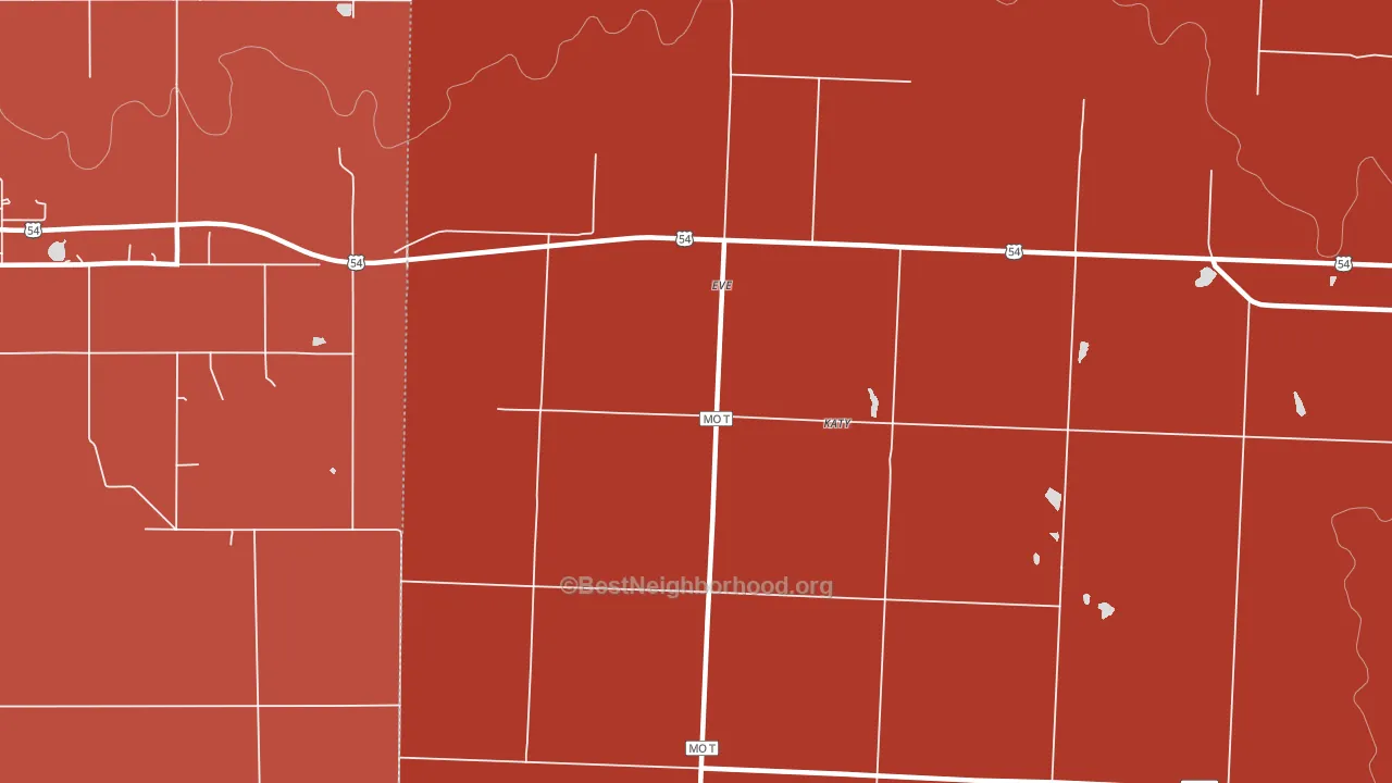 Eve, MO block-group political-lean map
