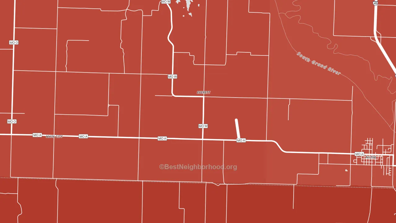 Everett, MO block-group political-lean map