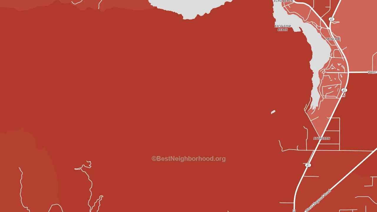 Excelsior Beach, ID block-group political-lean map