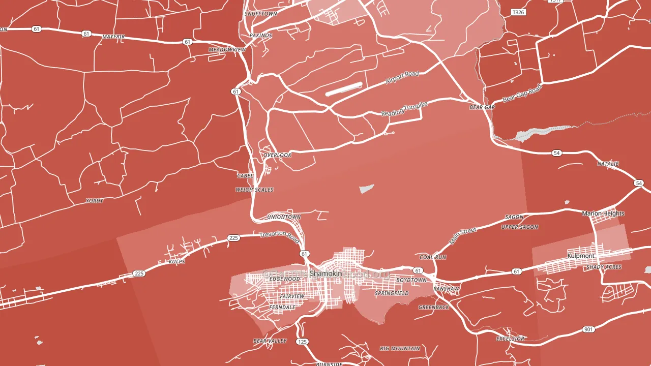 Excelsior, PA block-group political-lean map