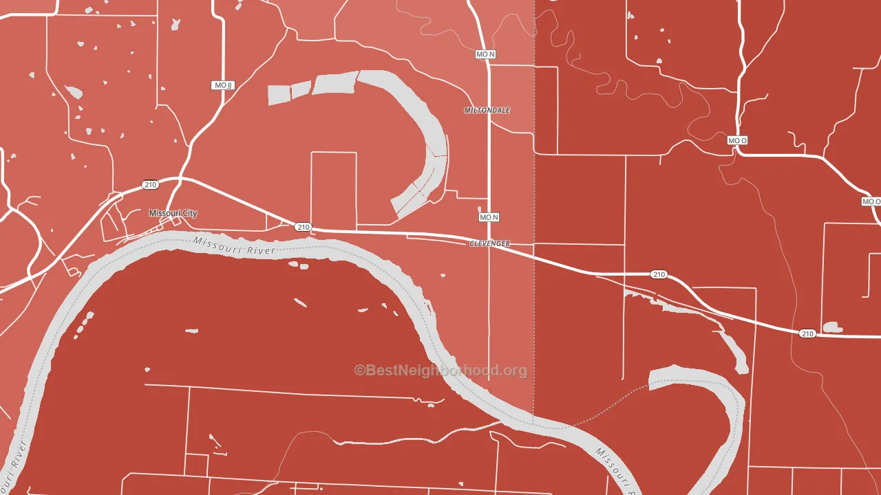 Excelsior Springs Junction, MO block-group political-lean map