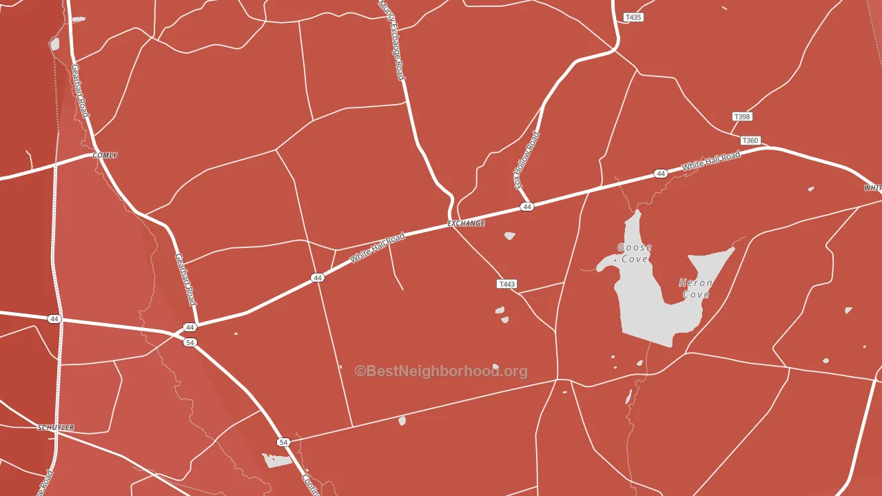 Exchange, PA block-group political-lean map