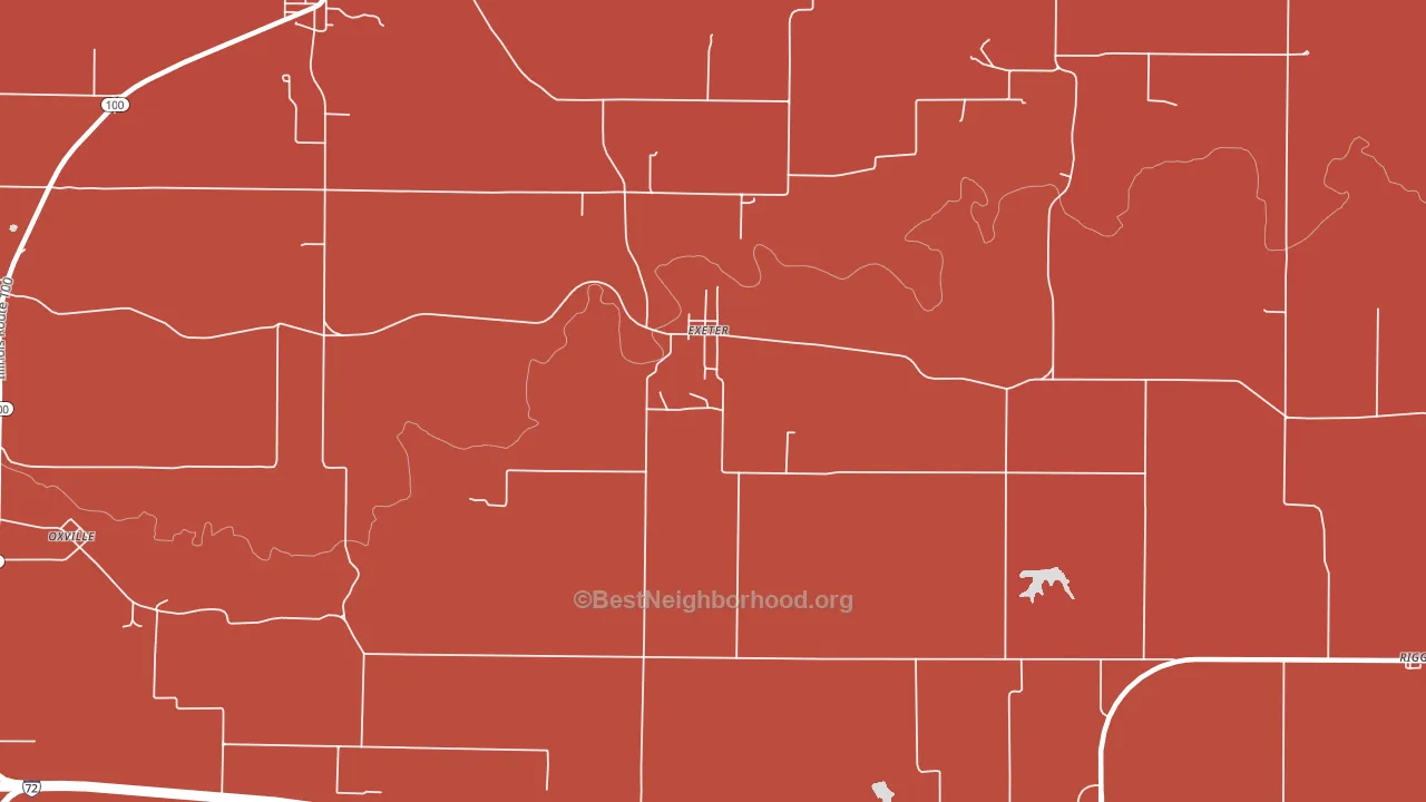 Exeter, IL block-group political-lean map