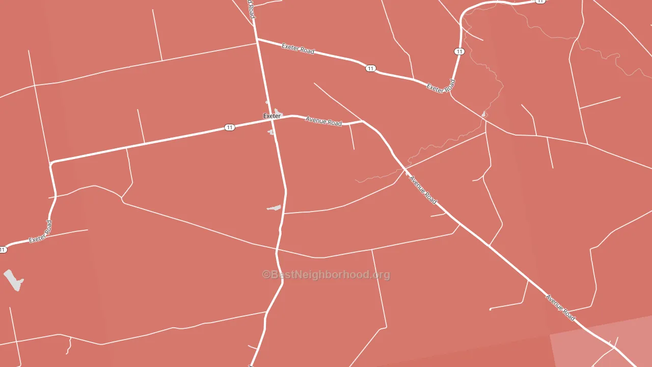 Exeter, ME block-group political-lean map